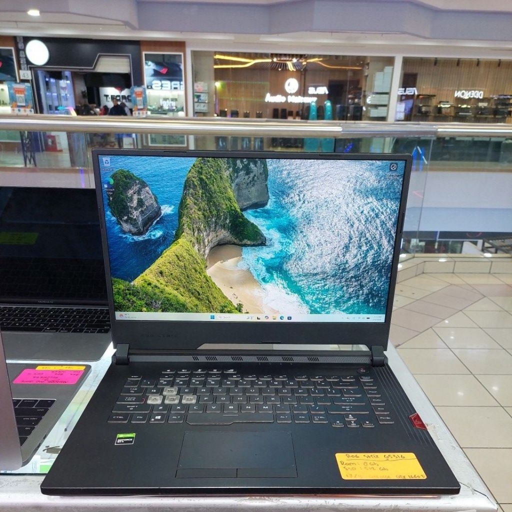 Laptop Asus ROG STRIX G531G Core i7-9750H NVIDIA GeForce GTX 1660 Ti Ram 8gb ssd 512GB 1206