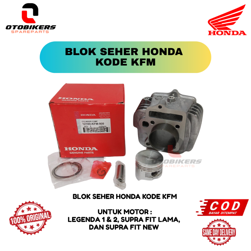 BLOK SEHER HONDA KFM | HONDA AHM ORIGINAL Legenda 1 & 2, Supra Fit lama,  dan Supra Fit New