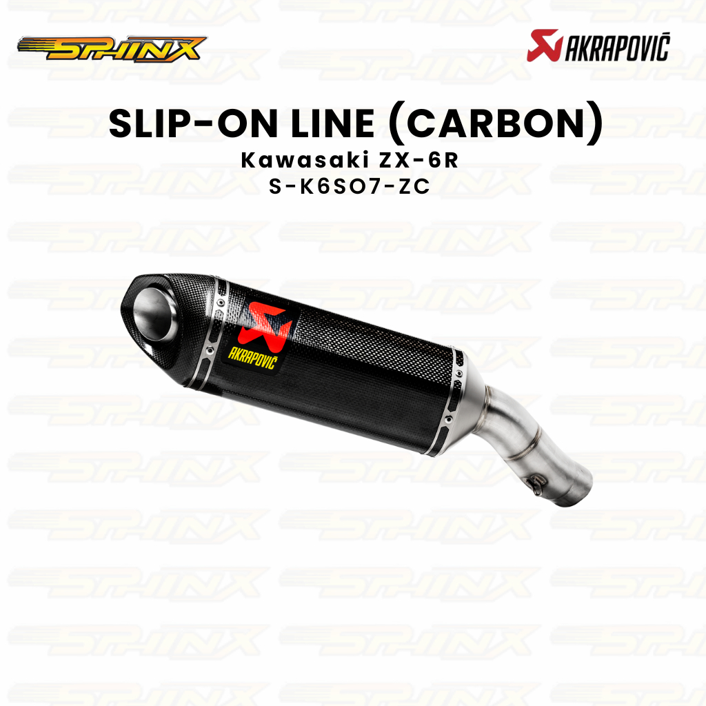 Knalpot Akrapovic Zx-6R Slip On Line Carbon