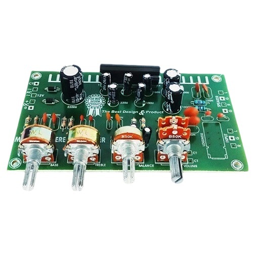 Kit Audio Power Amplifier 18 Watt Mini Stereo IC LA4440 18W 4 Potensio ( Bass-Treble-Balance-Volume 