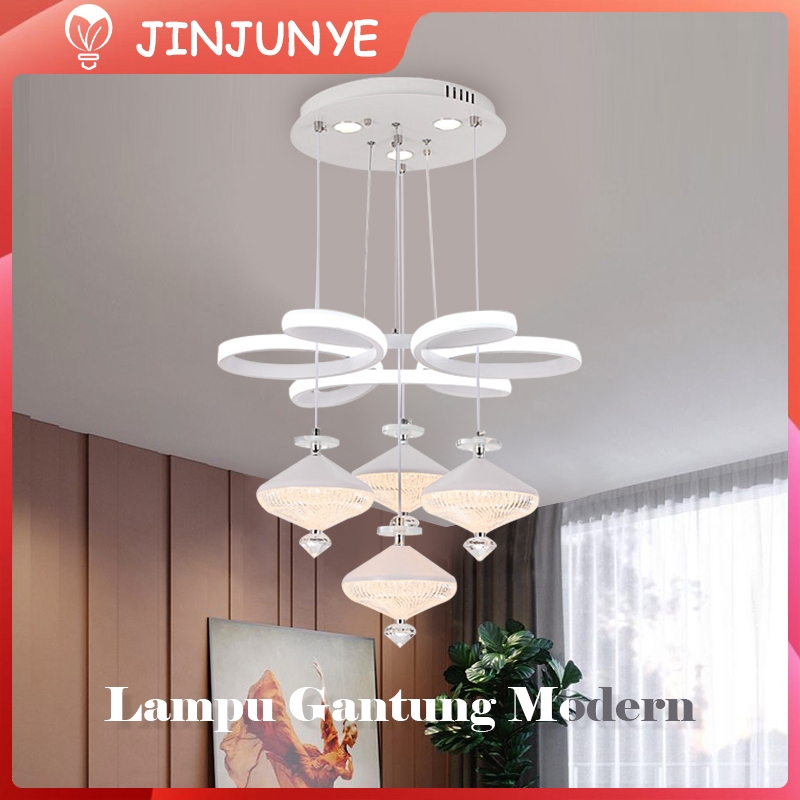 Lampu Gantung Minimalis Modern LED 3 Warna Lampu Gantung Ruang Tamu Minimalis Lampu Gantung Bunga
