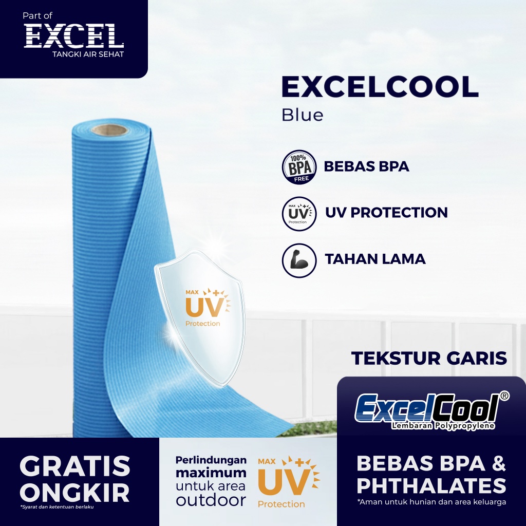 Fiber Pagar Rumah Grahaexcel type EXCELCOOL - Penutup Pagar Fiber Roll PP | Dengan UV PROTECTION - B