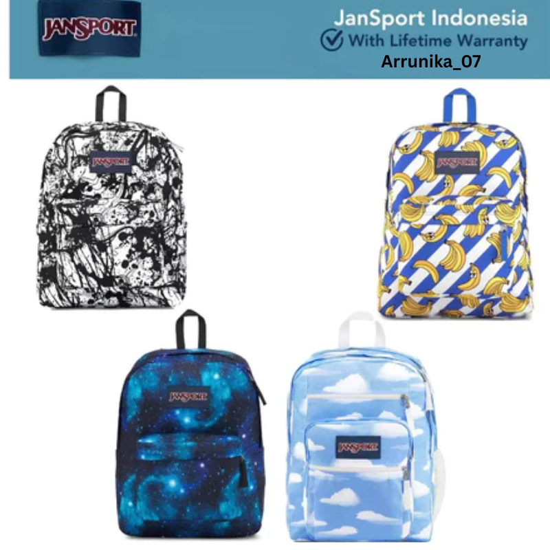 Tas Ransel Jansport Premium Large Backpack-ransel kuliah kerja sekolah Bayar di Tempat - Abstrack - 