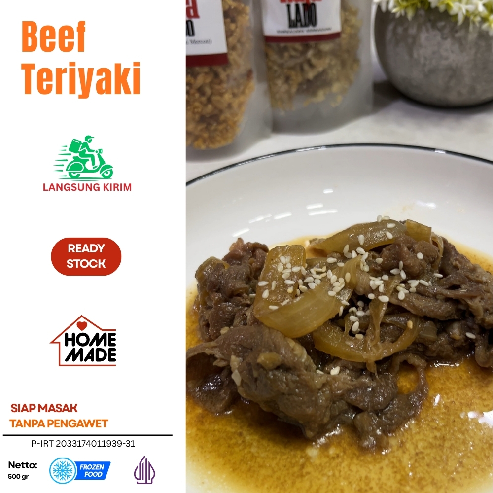 Beef Slice Teriyaki Home Made Frozen Food Tanpa Pengawet Lauk Siap Saji Kirim Instan
