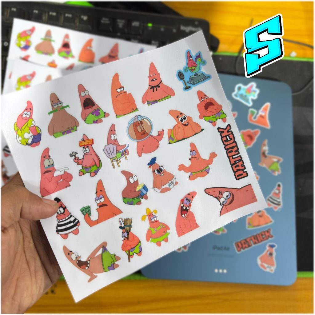 STIKER PACK PATRICK ISI 22PCS STIKER PACK MEME PATRICK LUCU