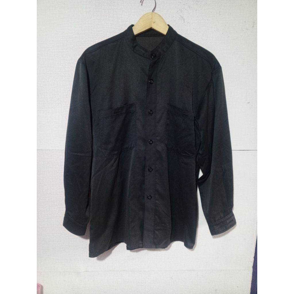 baju kemeja Koko lengan panjang kerah Shanghai size XL second