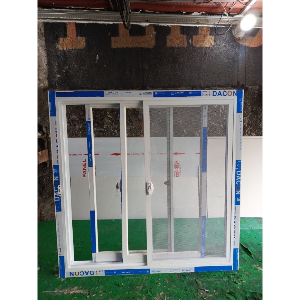 jendela sliding alumnium + kawat nyamuk 3daun