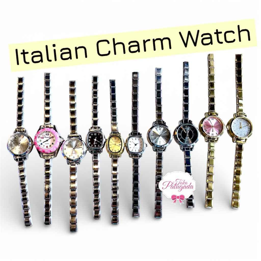 READY STOCK - Italian Charm Watch - Jam Tangan Italian Charm - Vintage Watch - Retro Watch - Italian