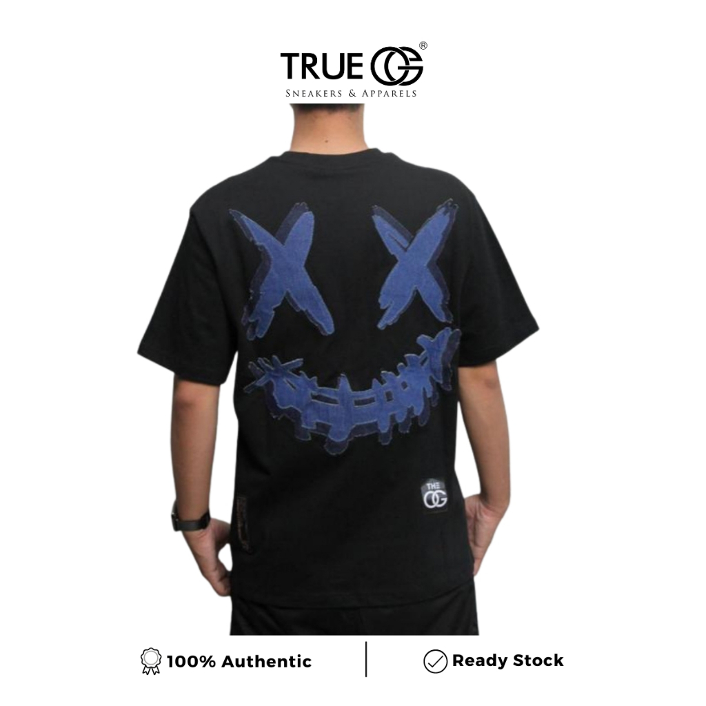 RIC Ricky Is Clown Double-layer Denim Joker Smiley T-shirt RickyisClown