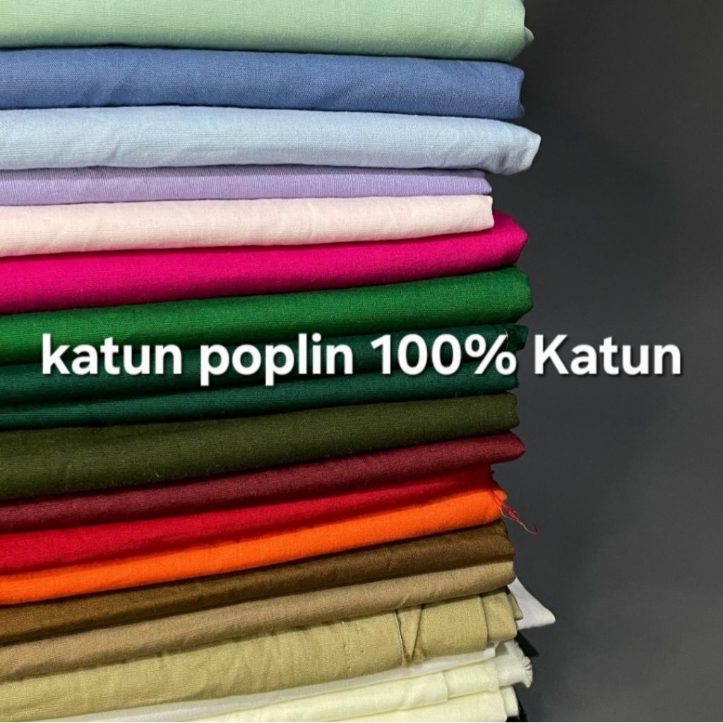 KAIN KATUN 100% POPLIN PREMIUM KATUN LEMBUT & HALUS