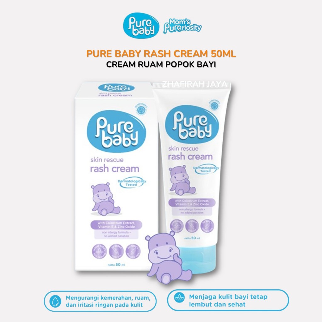 Pure Baby Skin Rescue Rash Cream 50 ml - Dengan Vitamin E dan Zinc Oxide
