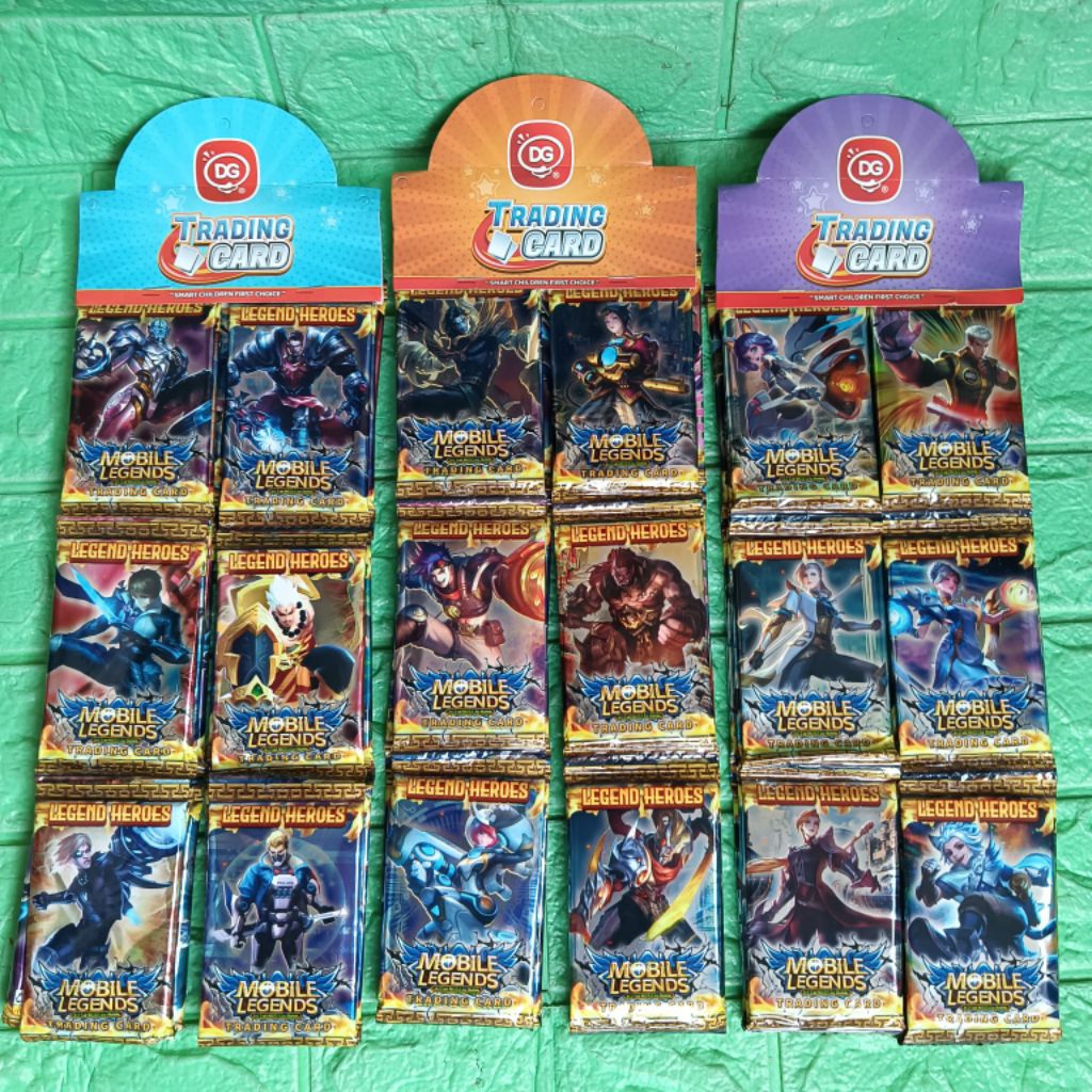 Grosir 12 Sachet Mainan Kartu ML MOBIL LEGEND New Trading Card Game DG 120pcs