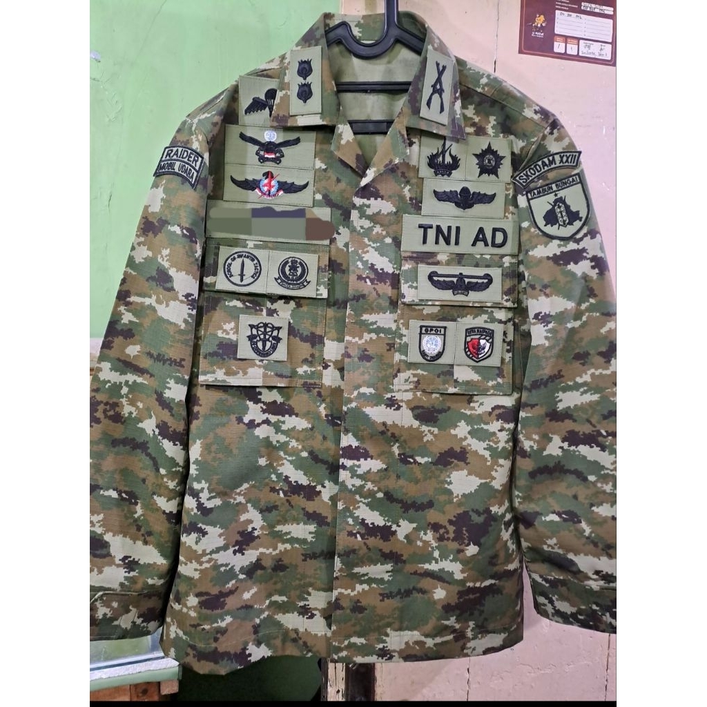 1set Atribut PDL Sage Green / PDL kostrad / diperkeras / bordir komputer