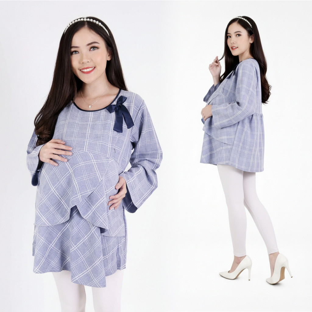 Baju Ibu Hamil Cantik Blouse Baju Hamil Modern Tangan Panjang