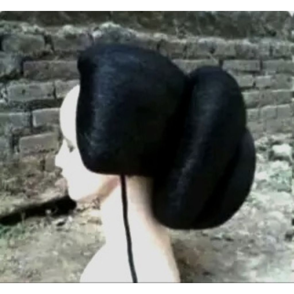 Sanggul Wig Full 1 Kepala / Wig Sanggul / Sanggul Model Tekuk /Sangg Wig Praktis Tinggal Pasang