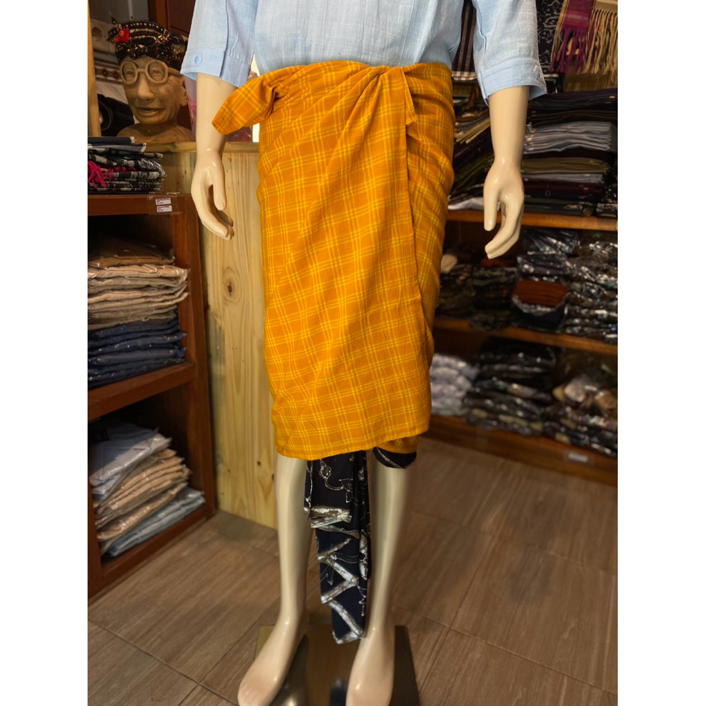 saput/kampuh endek lurik tanpa tepi/motif terbaru/klasik/nuansa kuning/best seller/murah