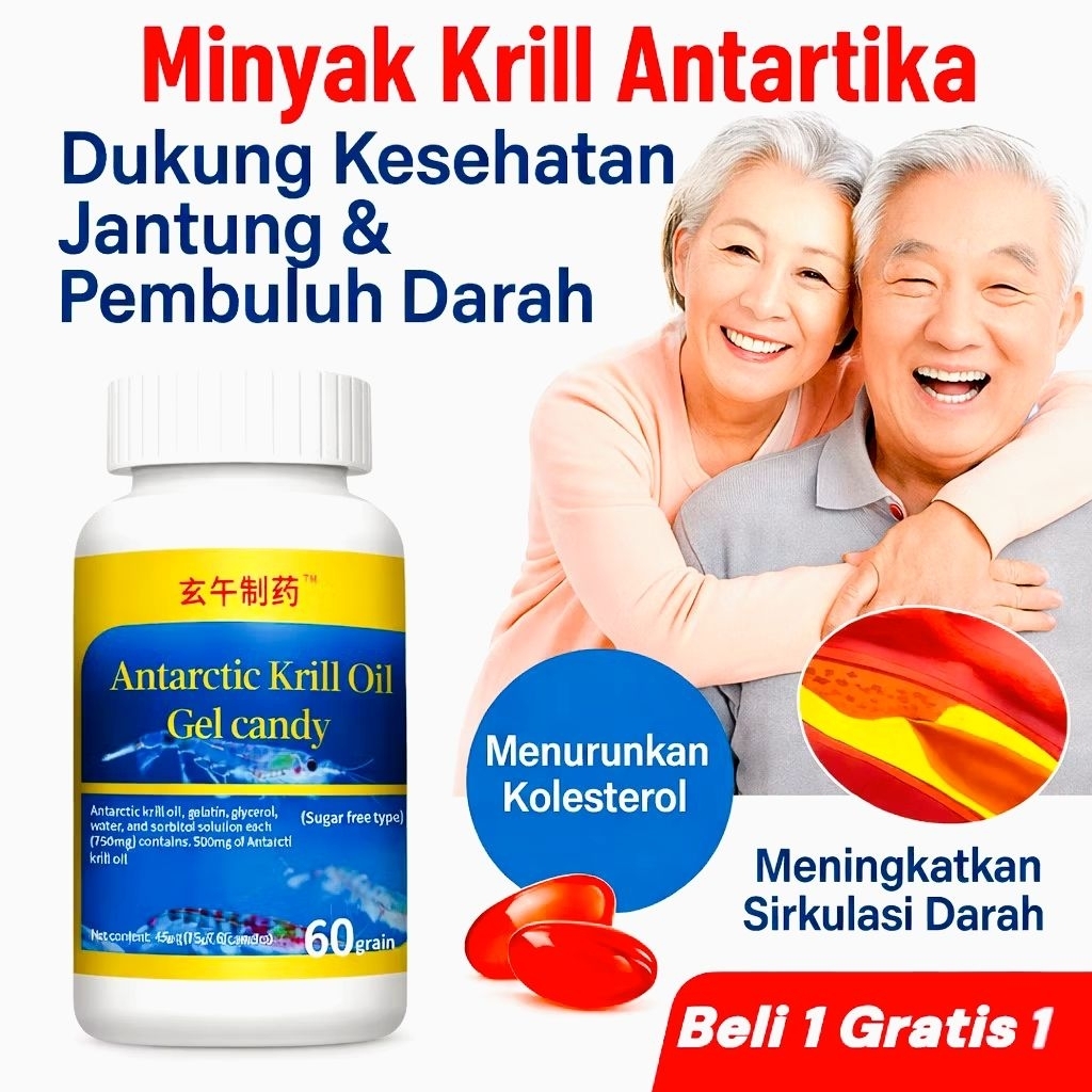 Minyak Udang Krill Antartika Original Isi 60 kapsul