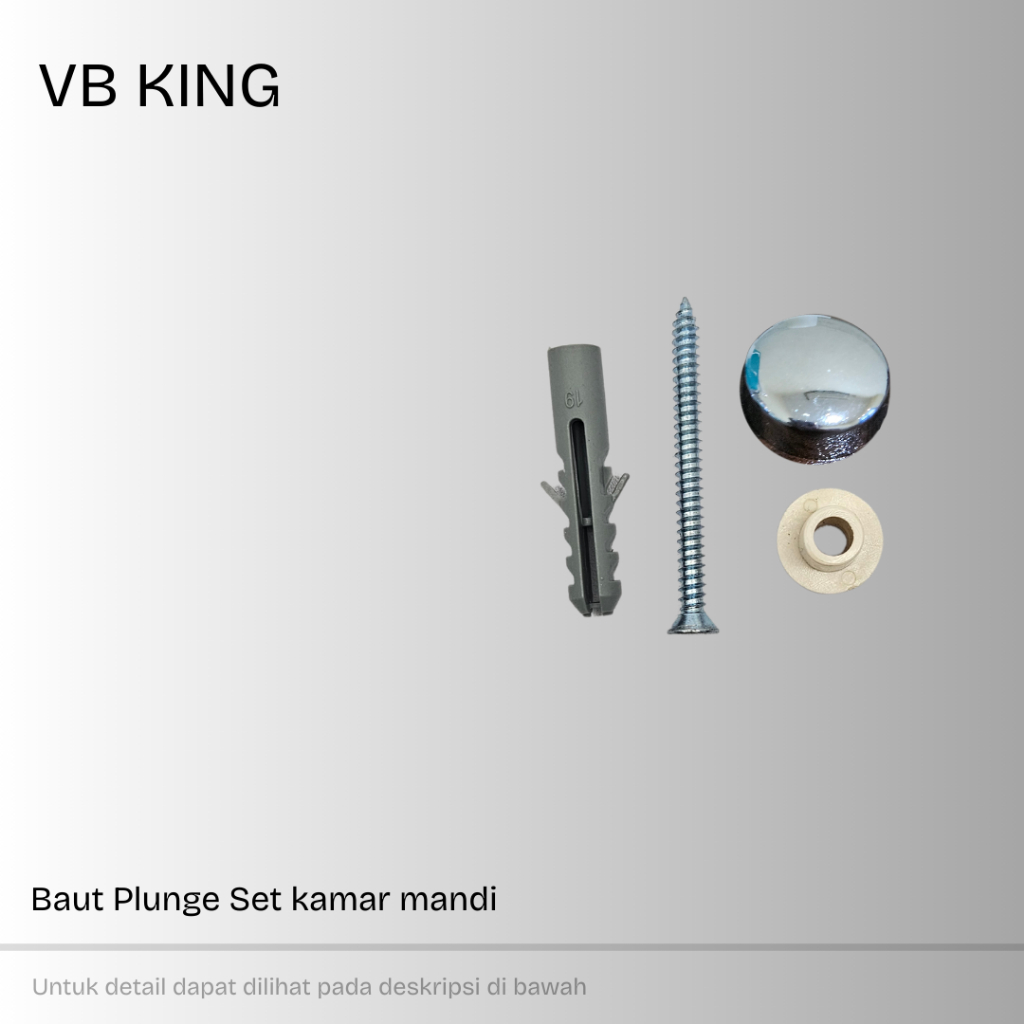 VBK Bathroom Plunger Bolt Set TA2SV2 – Mounting Screw Kit Universal Fit for Washroom Fixtures // fau