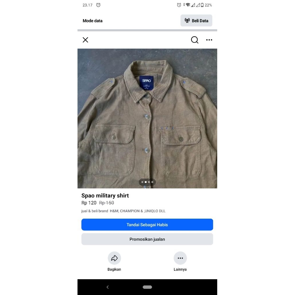 pembelian spao shirt
