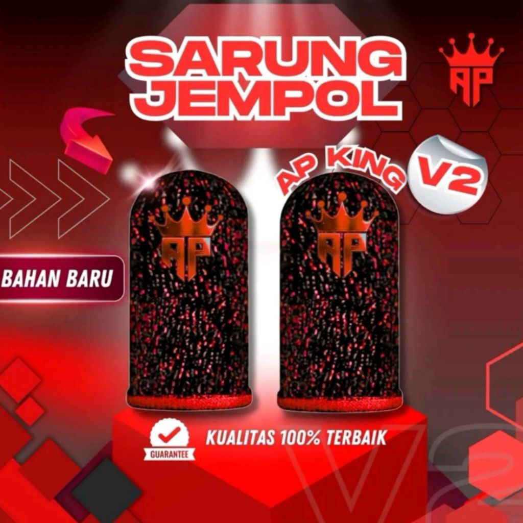 Sarung Jempol Ap King V2 Andra St Logo Reflektif Hologram Anti Keringat Responsif Aksesoris Game Mob