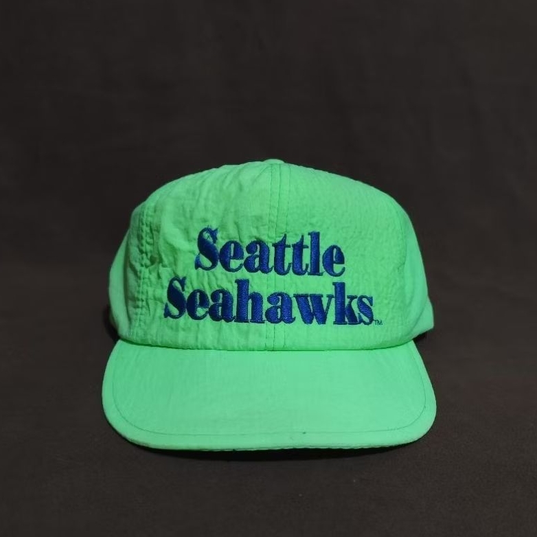 Vintage Seattle Seahawks Nylon Snapback Hat by Coca-Cola