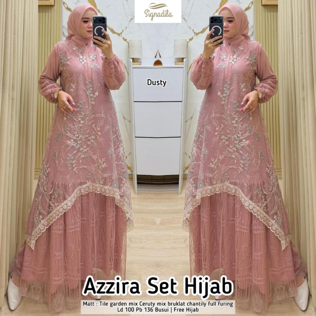 [ NEW ] GAMIS TERBARU AZZIRA SET HIJAB DRESS WANITA MUSLIMAH PREMIUM 2026 BY SIGNADILLA