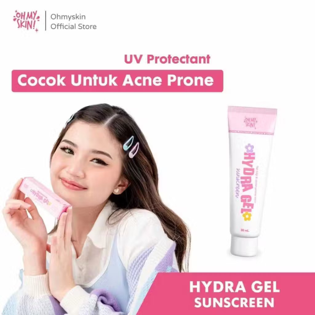 OHMYSKIN HYDRA GEL Sunscreen / sunscreen untuk kulit jerawat