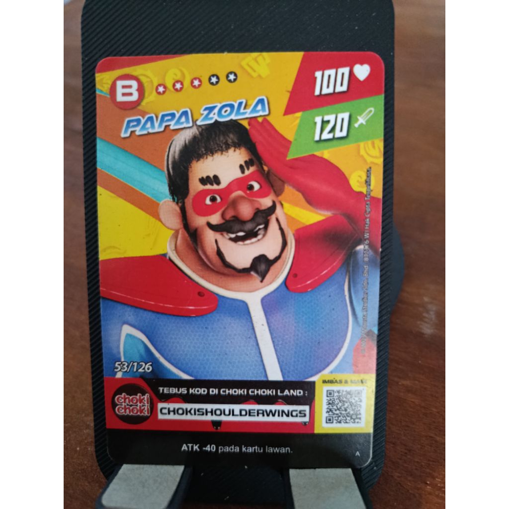 kartu choki-choki BoBoiBoy asli 100%