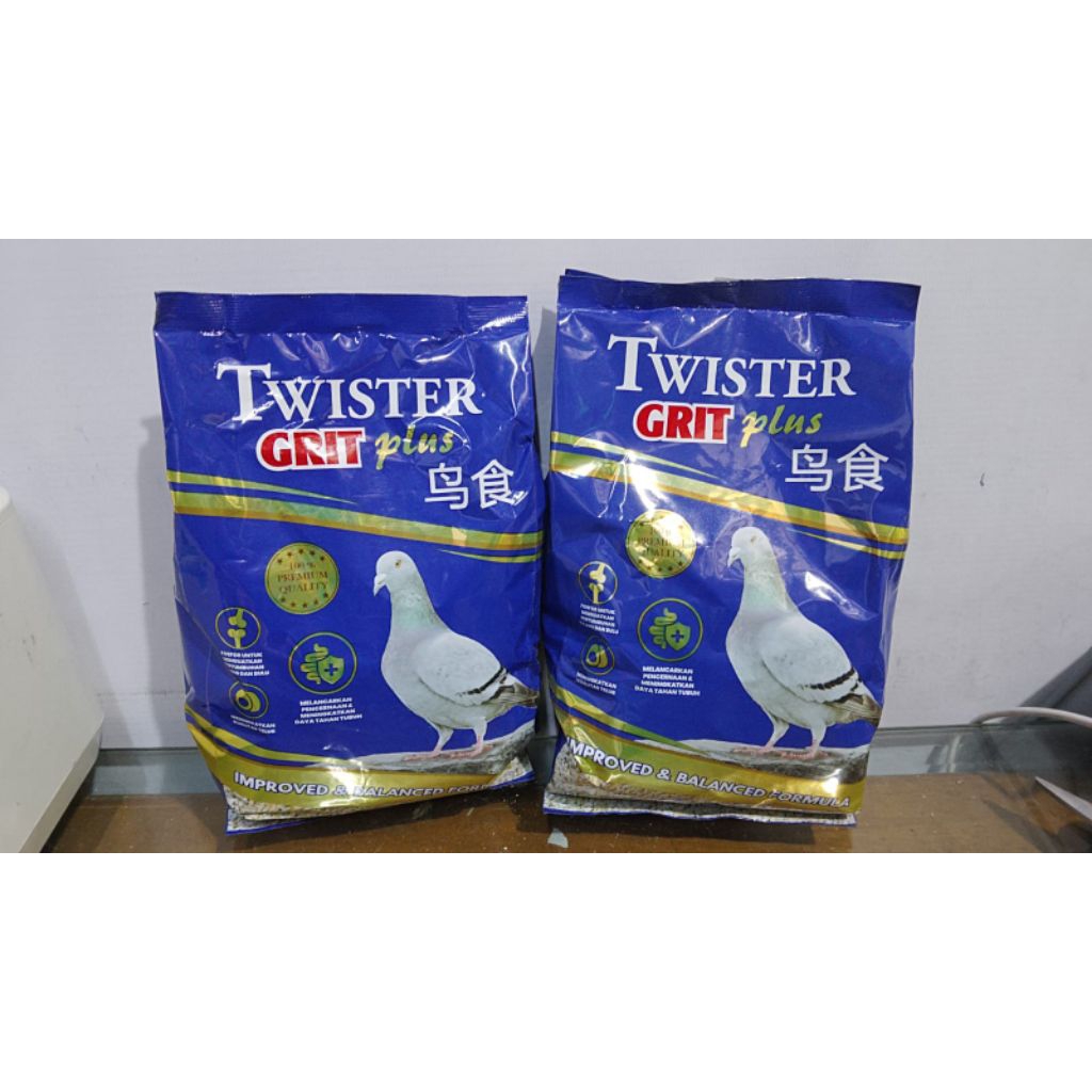 TWISTER GRIT PLUS (kemasan baru) PAKAN BURUNG ASINAN MERPATI BALAP KOLONGAN POS PERKUTUT