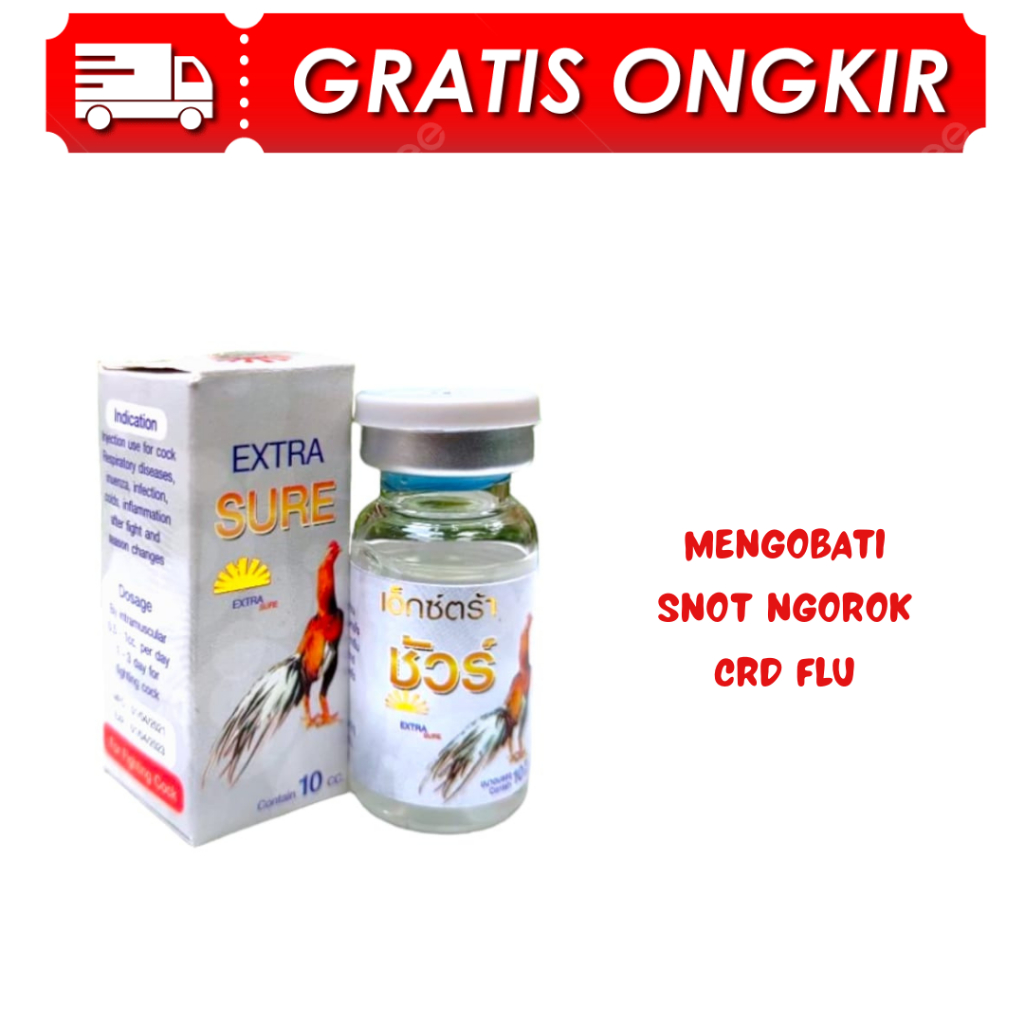 EXTRA SURE PUTIH 10 ML - mengobati pernafasan pada ayam