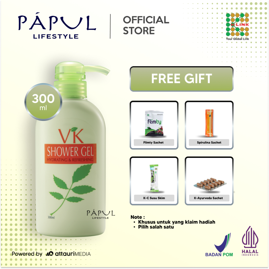 VK Shower Gel Original SH (300ml) - Sabun Mandi Cair dengan Chamomile & Licorice Menyegarkan & Melem