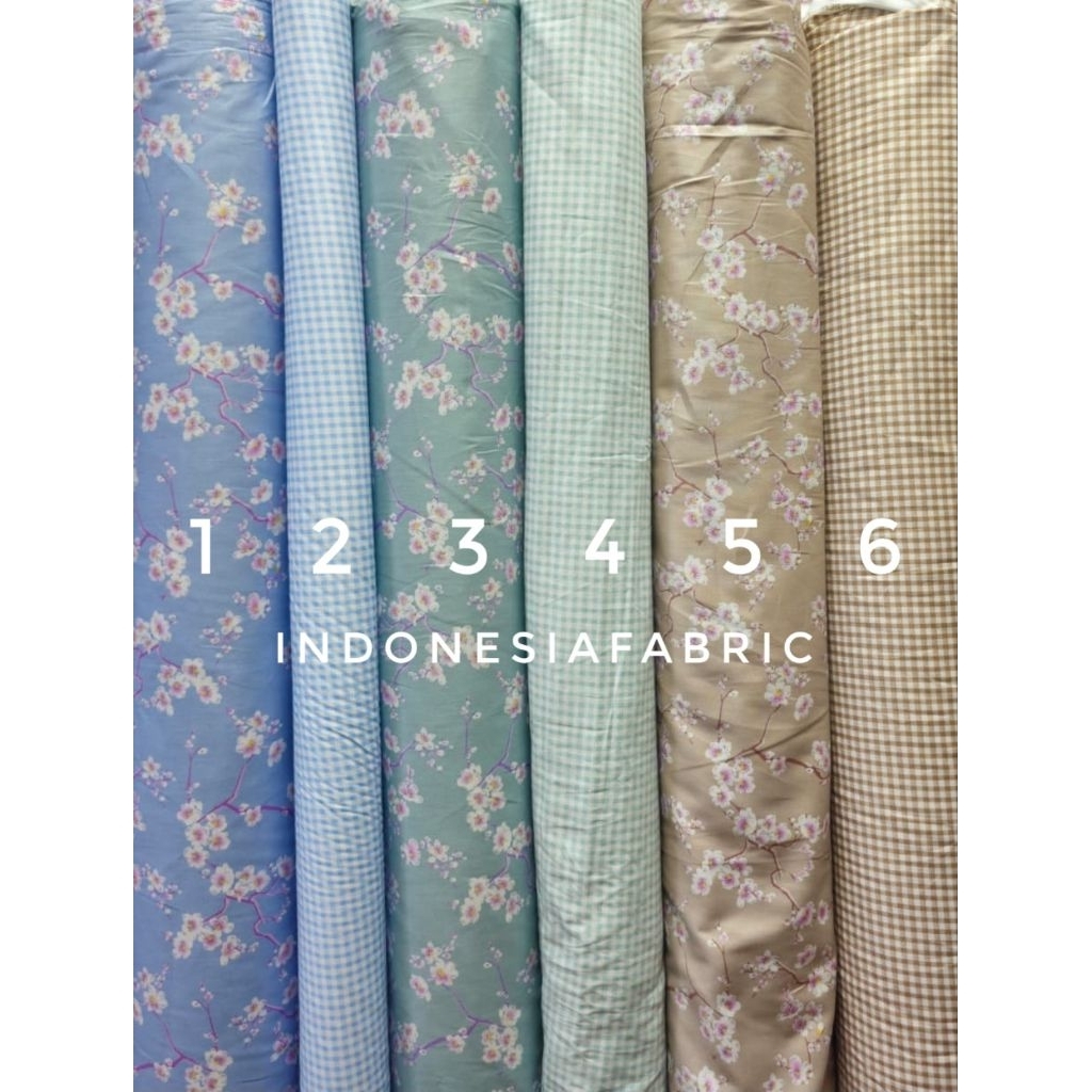 Kain Katun Jepang motif KJ495 tokai senko japan cotton ori bahan gamis tunik mukena daster piyama ke