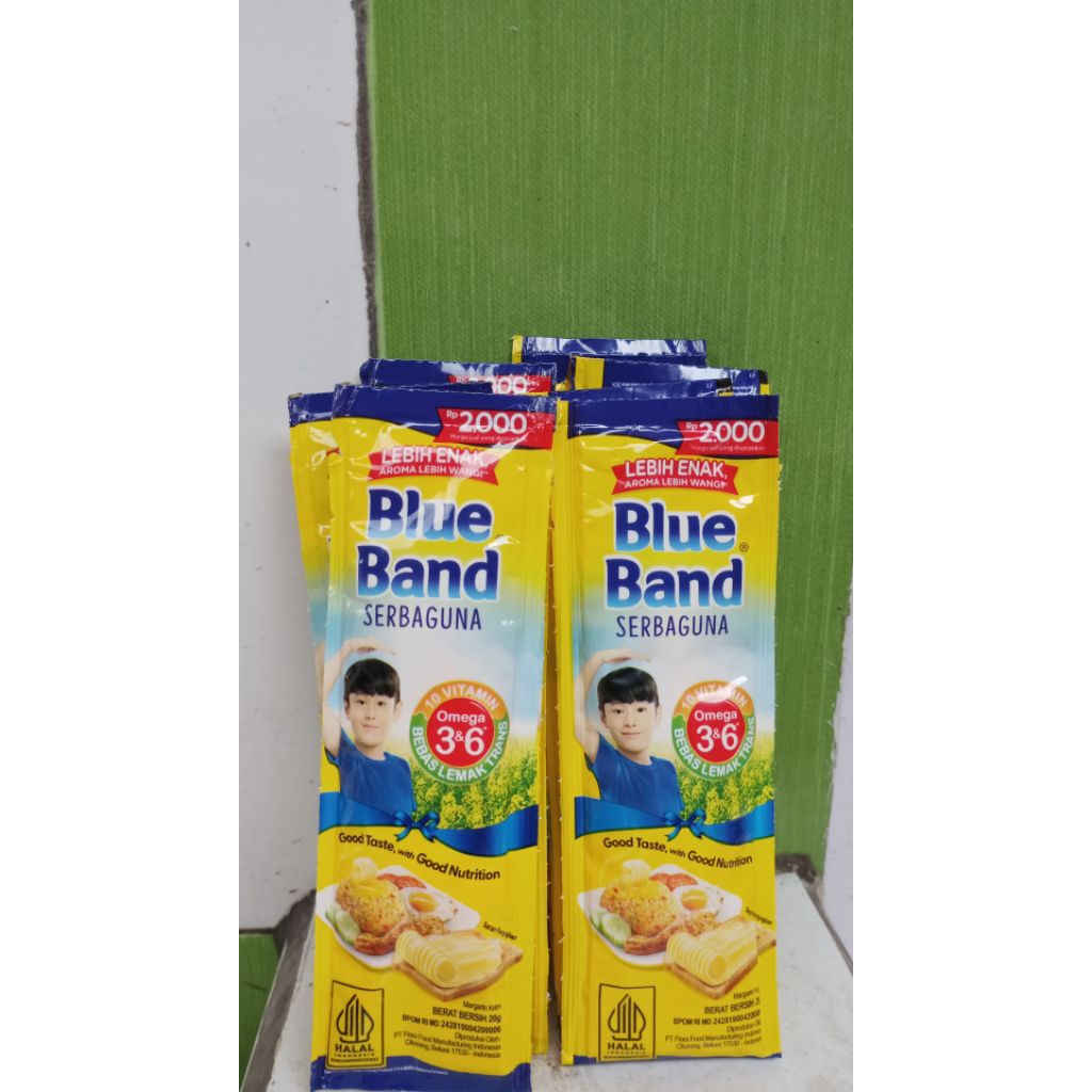 Renceng Isi 6 - 12 Sachet Margarin Serbaguna Blue Band 20g - Praktis, Lembut, Serbaguna