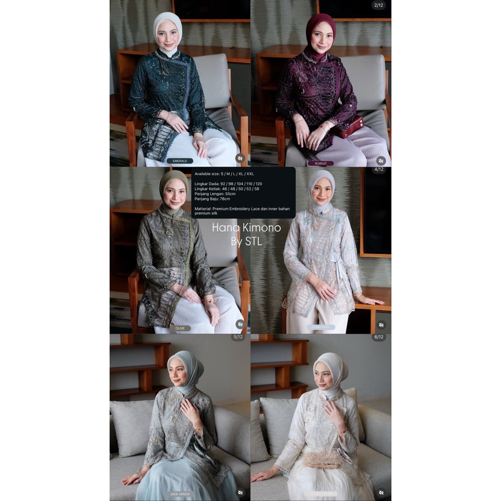 HANA KIMONO BLOUSE HANA KIMONO DRSSS AISHA BLOUSE SATAH THE LABEL ARSYILA DRESS AMEENA OUTER VALERIE