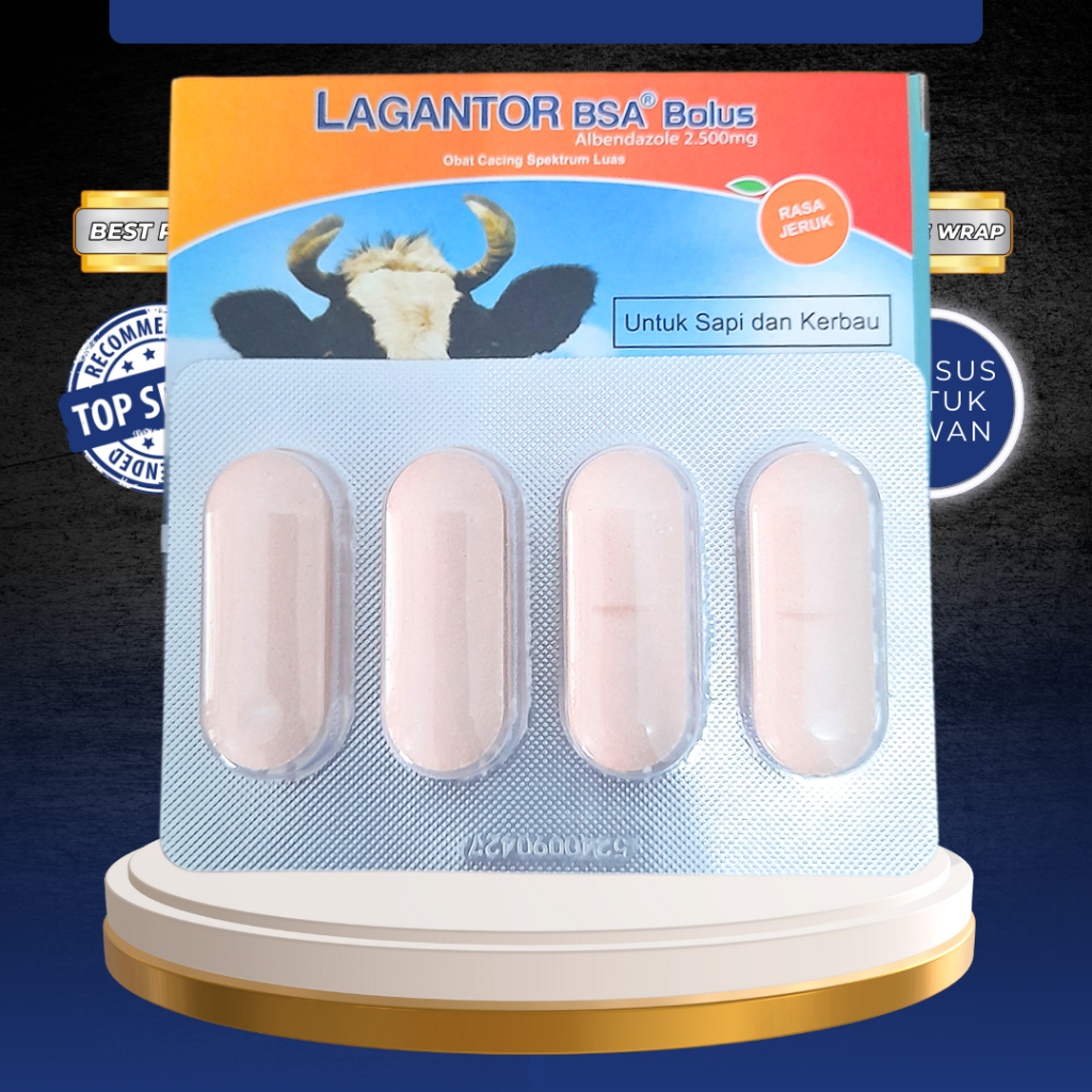 LAGANTOR BSA BOLUS - Obat Cacing Sapi Paling Ampuh Rasa Jeruk Like Albenol Bolus