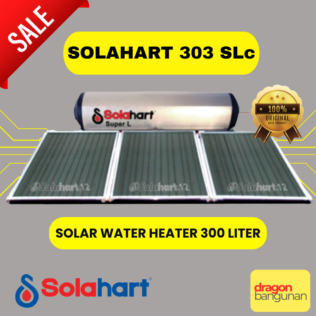 Pemanas Air Solahart 303 SLc - Solar Water Heater Solahart 300 Liter