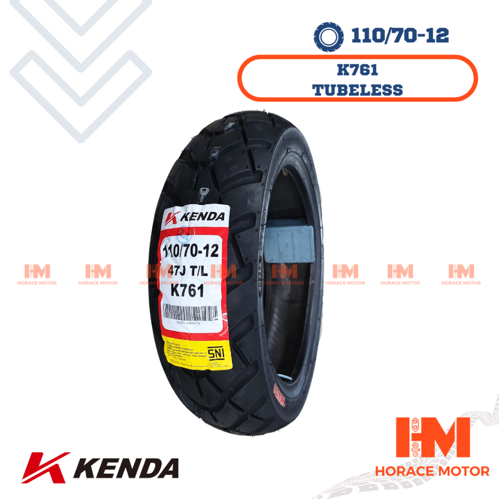 [HRC] Kenda K761 110/70-12 Ring 12 110/70 Tubeless Tubeles Ban Motor Matic