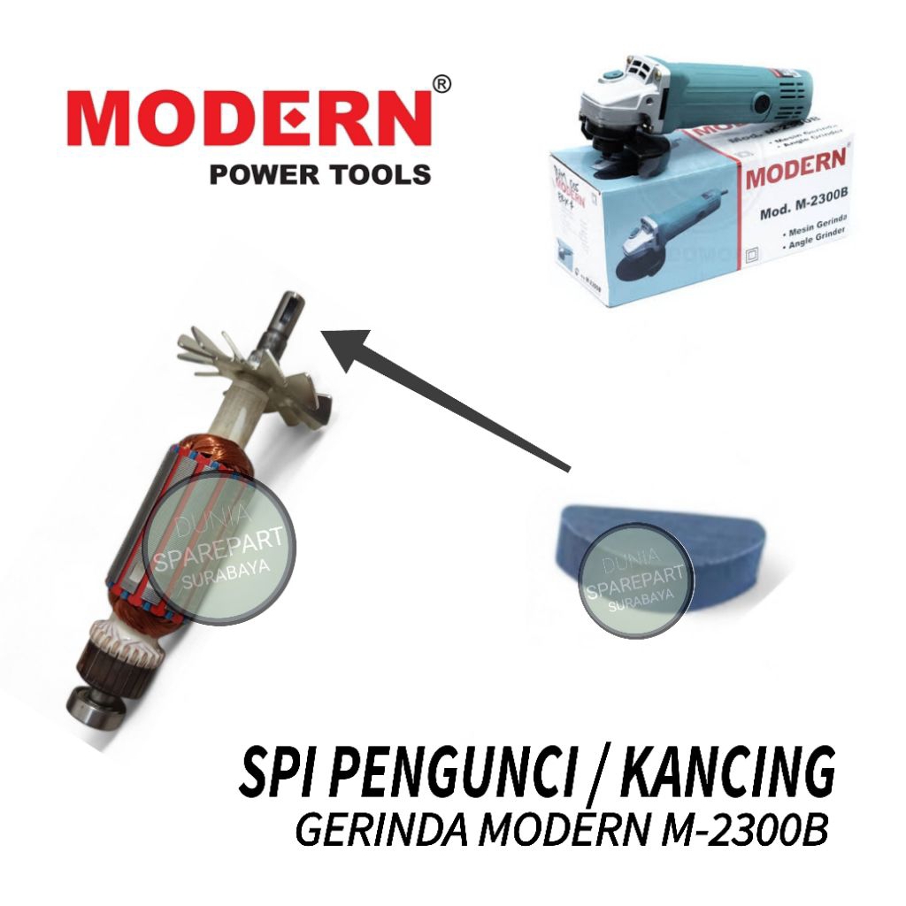 SPI PENGUNCI KANCING GEAR MESIN GERINDA MODERN M-2300B / PENGGANJAL SEPI BULAN KANCINGAN GURINDA M23