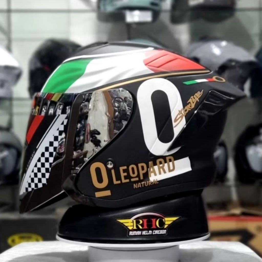 HELM JS ARMOR MOTIF LEOPARD