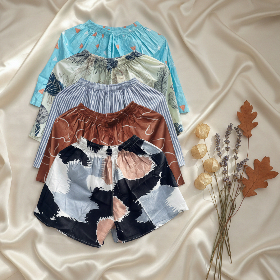 Terbaru Celana Pendek Bahan Rayon Bali Premium Dingin Celana Cewek Dan Cowok Santai Bawahan Tidur Vi