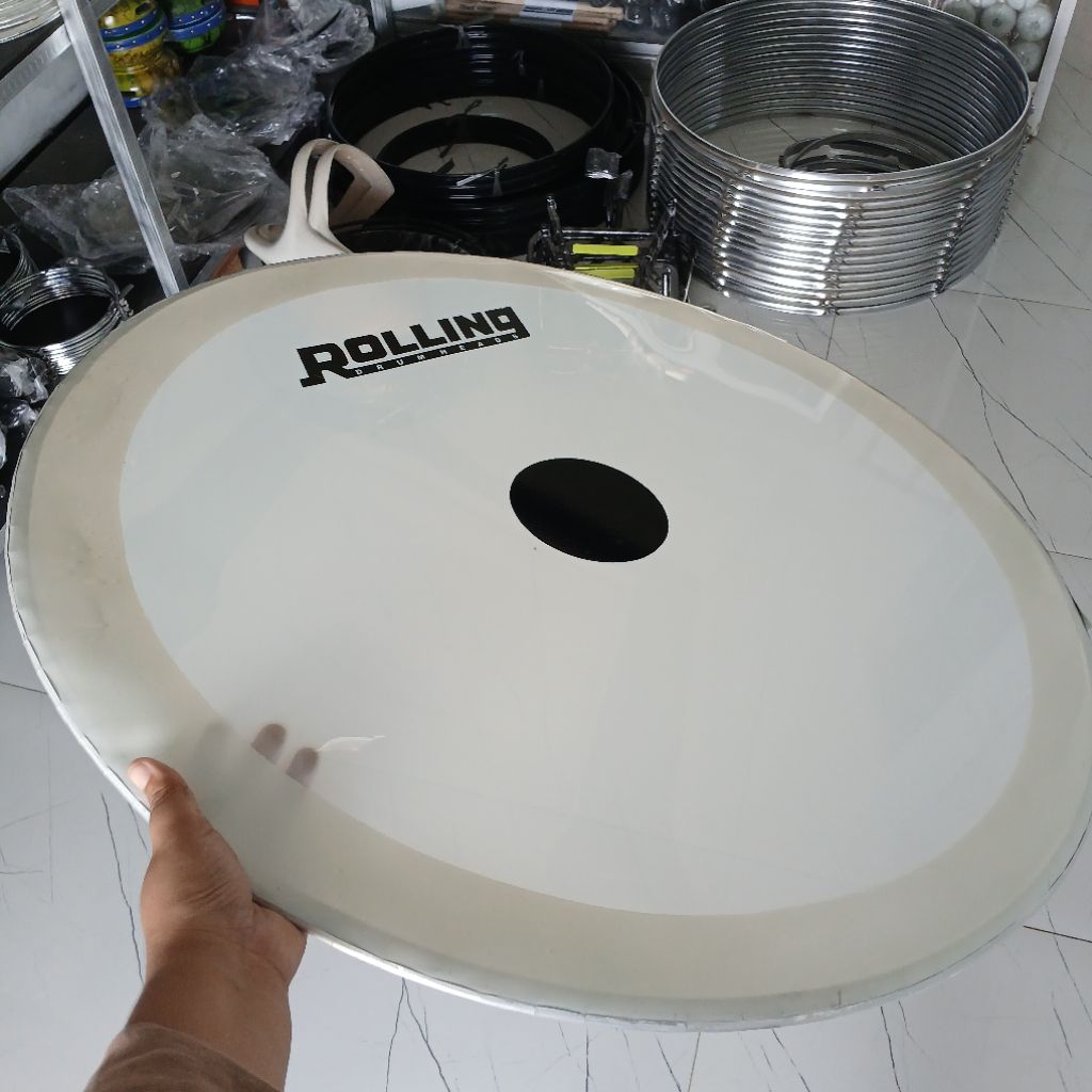 Set Mika Head Lokal Buatan Sendiri dengan Ring Bass Drum Supporter Bola Drumband Marchingband