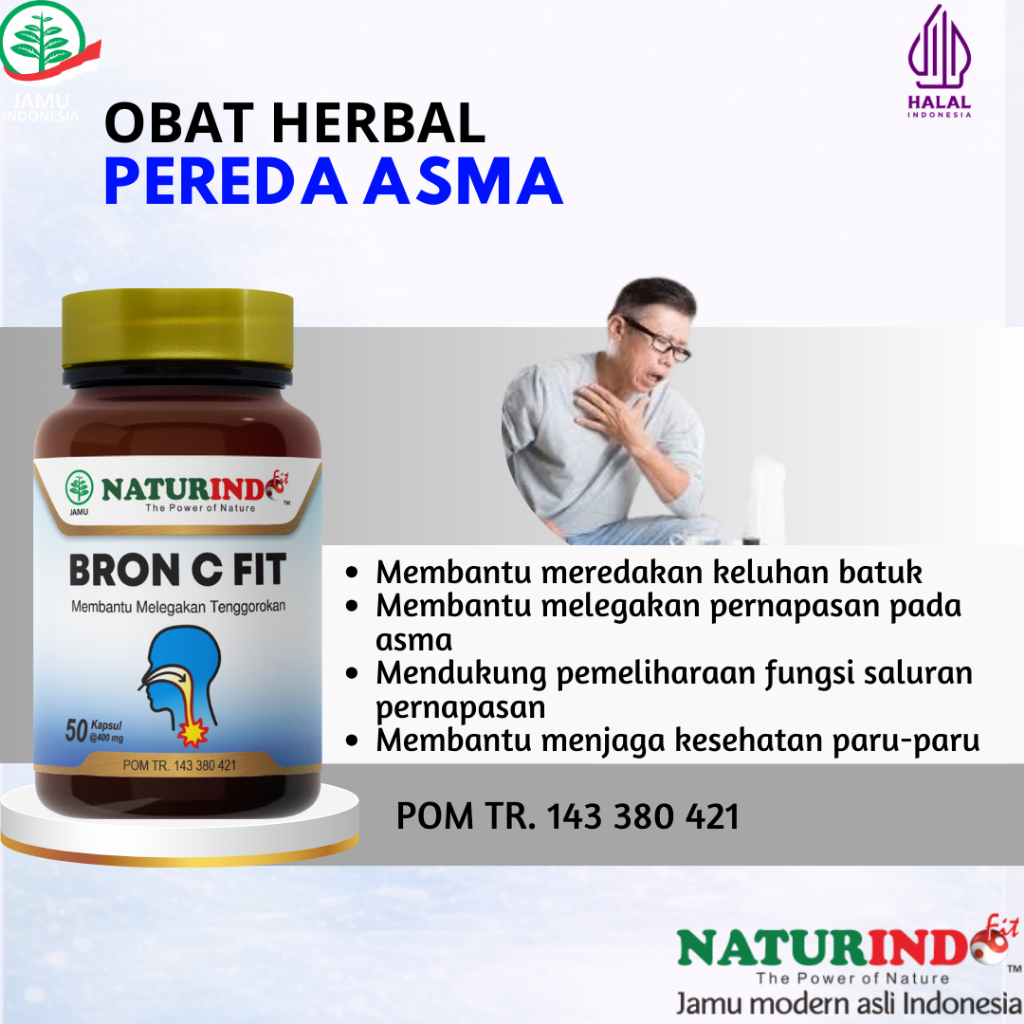 BRON C FIT - Obat batuk asma ibu anak gurah berdahak pilek tbc paru paru kering herbal sesak nafas k