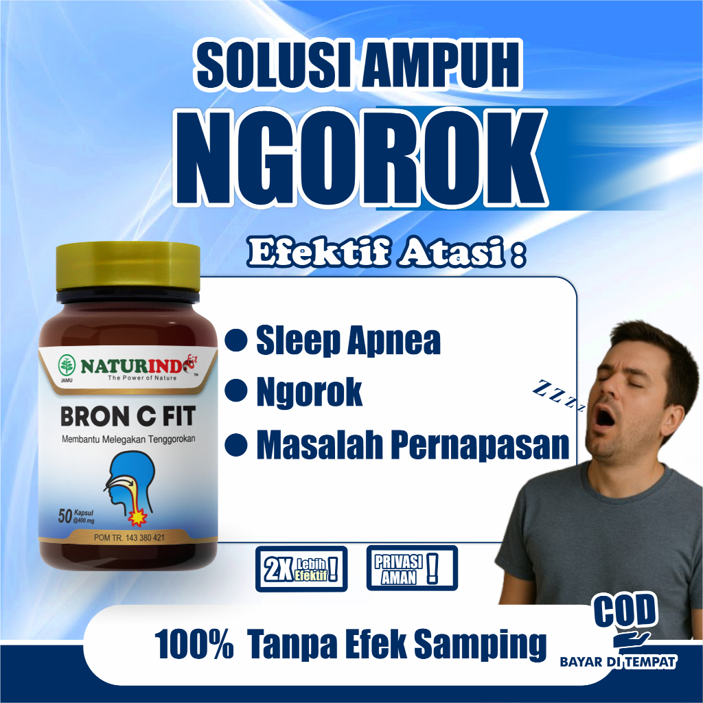 Obat Ngorok Mendengkur Keras Obat Anti Ngorok Mendengkur Obat Ngorok Parah BRON C FIT Naturindo