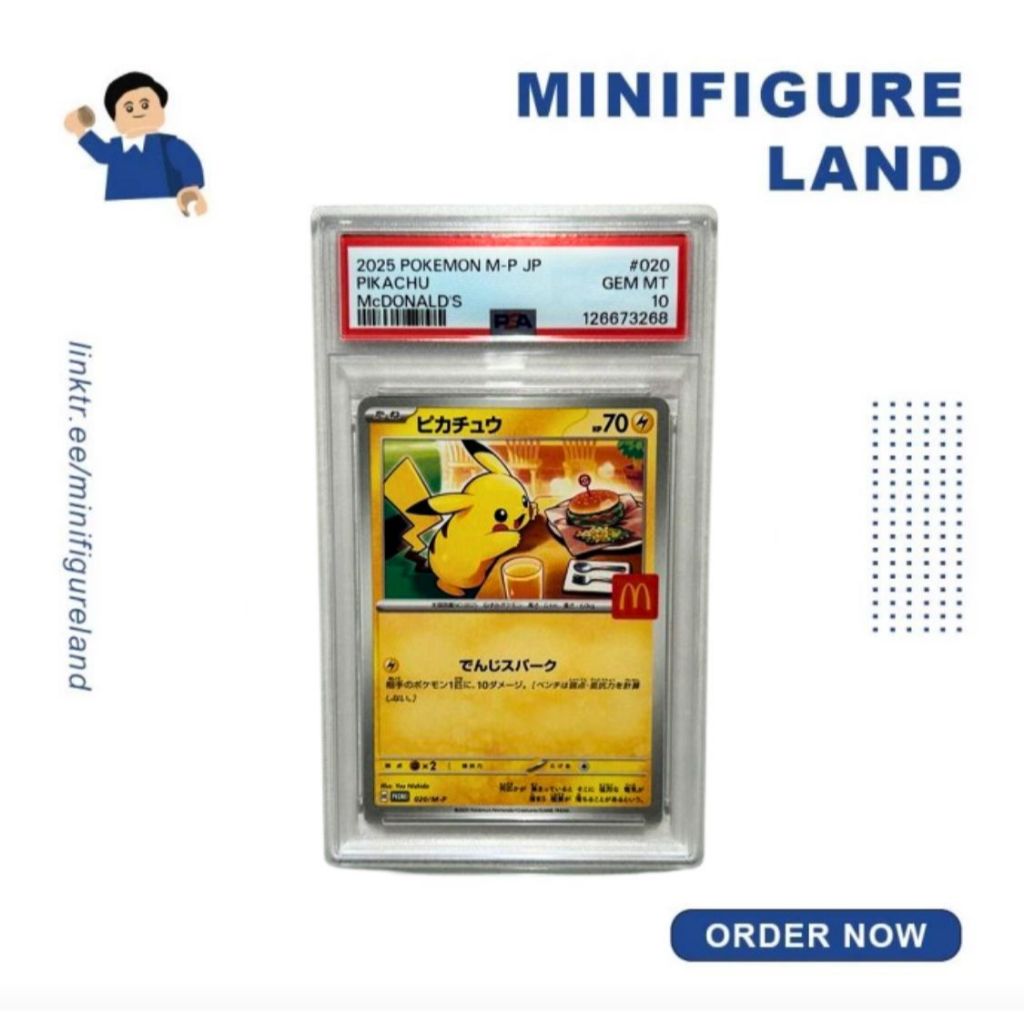 Pokemon TCG Japan PSA 10 PROMO Pikachu Mcd 020/M-P
