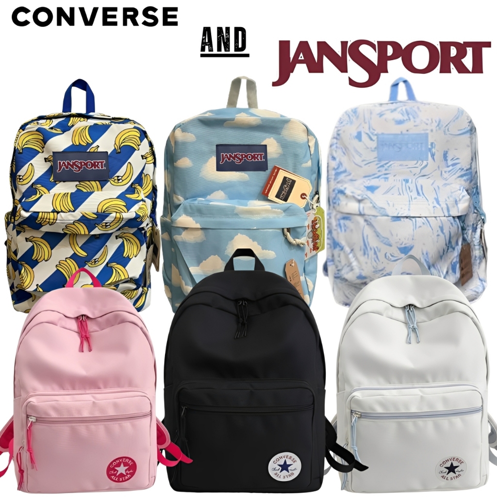 COD  TAS JANSPORT x CONVERSE ALL MOTIF IMPORT - BACKPACK SCHOOL - TAS RANSEL JANSPORT x CONVERSE PRI