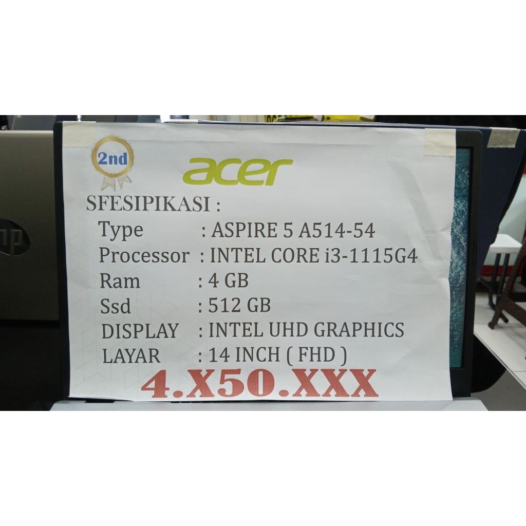 [PROMO RAMADHAN] ACER ASPIRE 5 INTEL CORE I3-1115G4 4GB SSD 512GB PINK