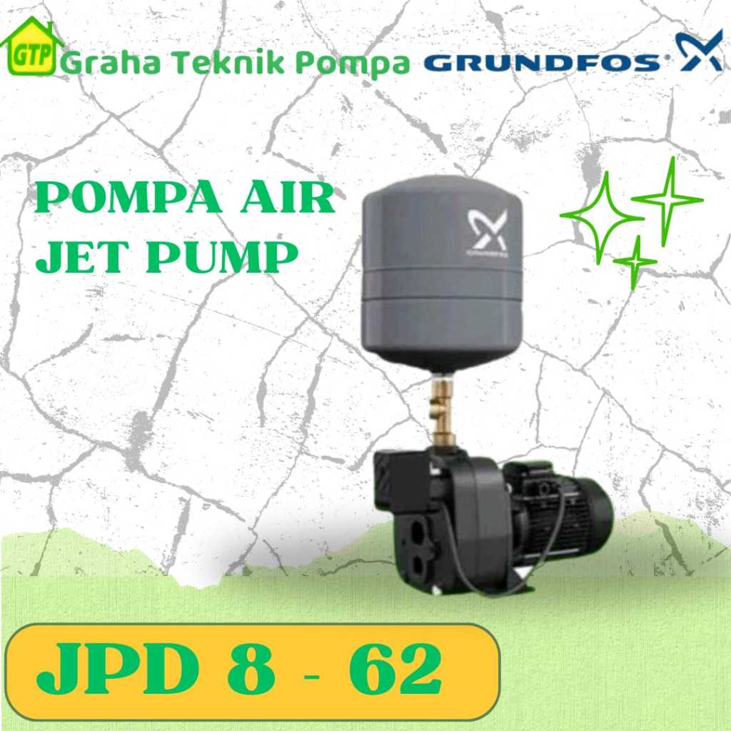 Grundfos JPD 8-62 PT-V Pompa Air Sumur Dalam Jet Pump