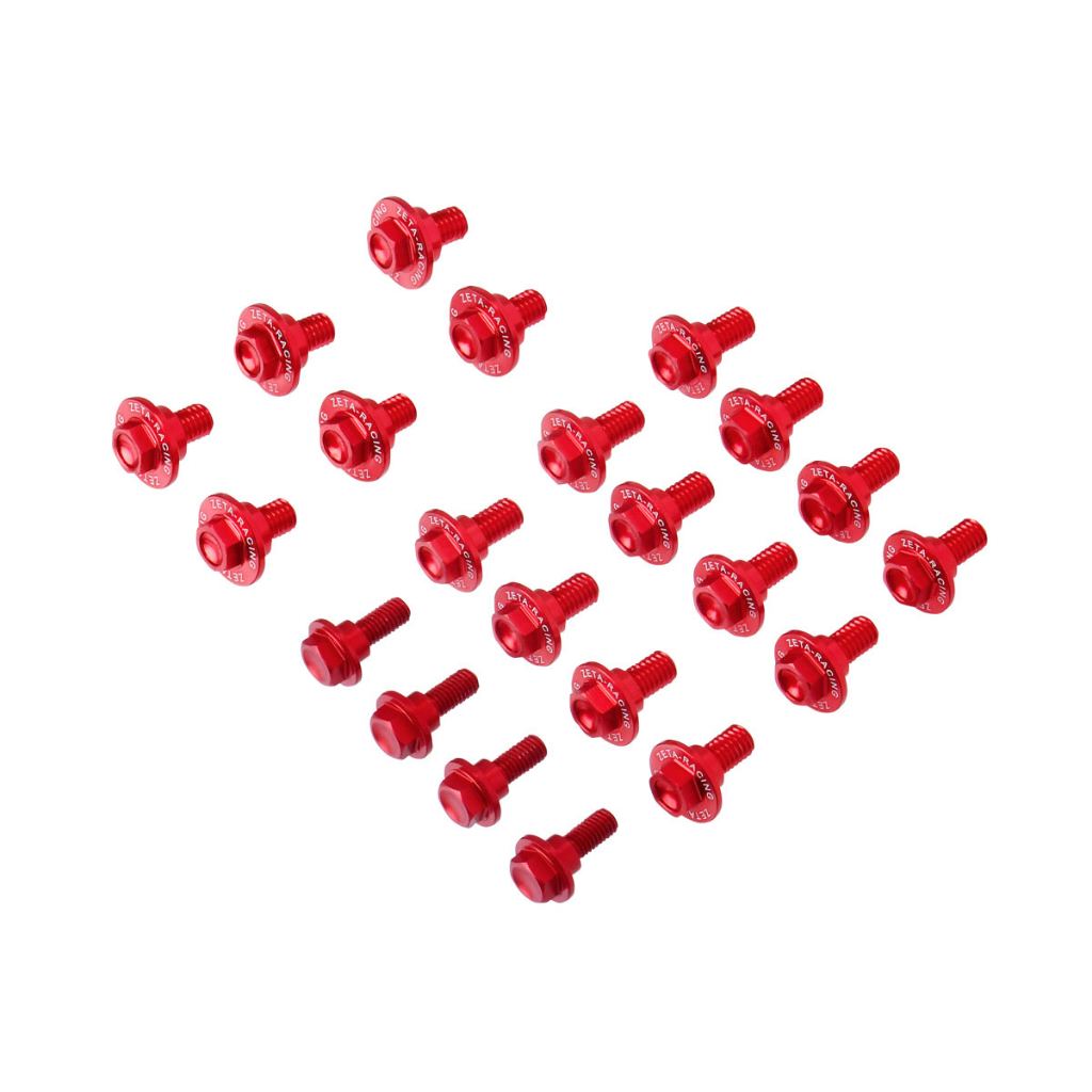 ZETA Aluminum Bold Set For CRF 250L/300L 22Pcs Red