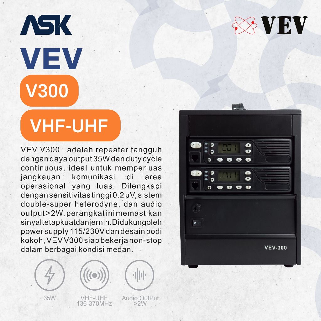 Repeater V300 VHF-UHF VEV / Repeater V 300 VEV