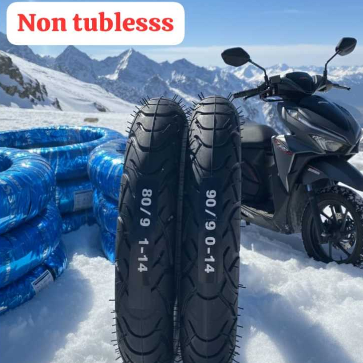 (TUBETYPE MOTIF CORSA) Ban Motor Matic Ring 14 uk 80/90-14 & 90/90-14 Tubetype Tuptip